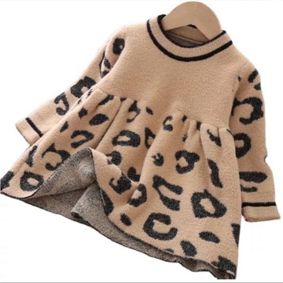 Leopard Print sweater dress. NWT 3-4 YRS - Picture 7 of 11